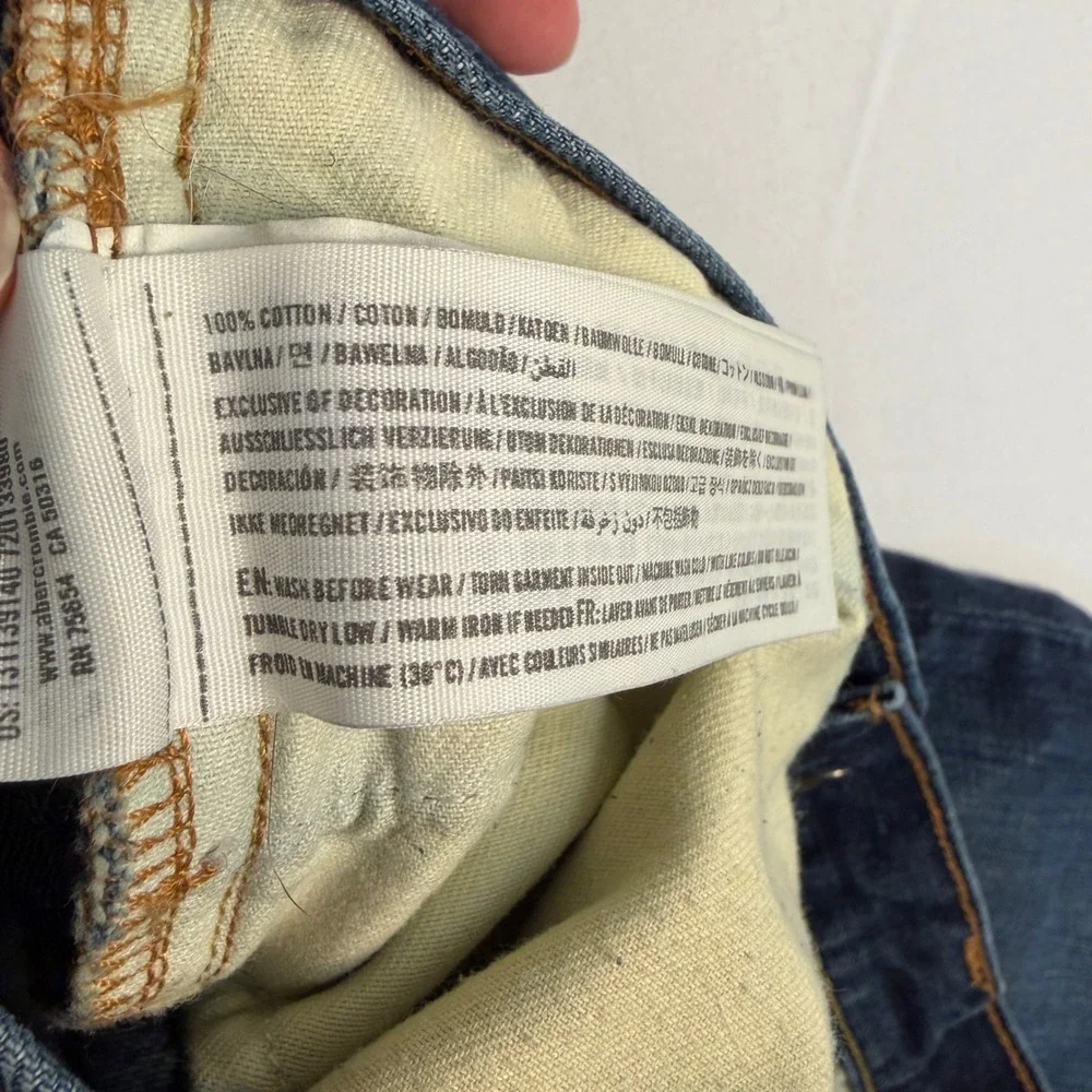 Abercrombie & Fitch Classic Straight Jeans Mens 32x30 Blue Button Fly Denim‎ Y2K